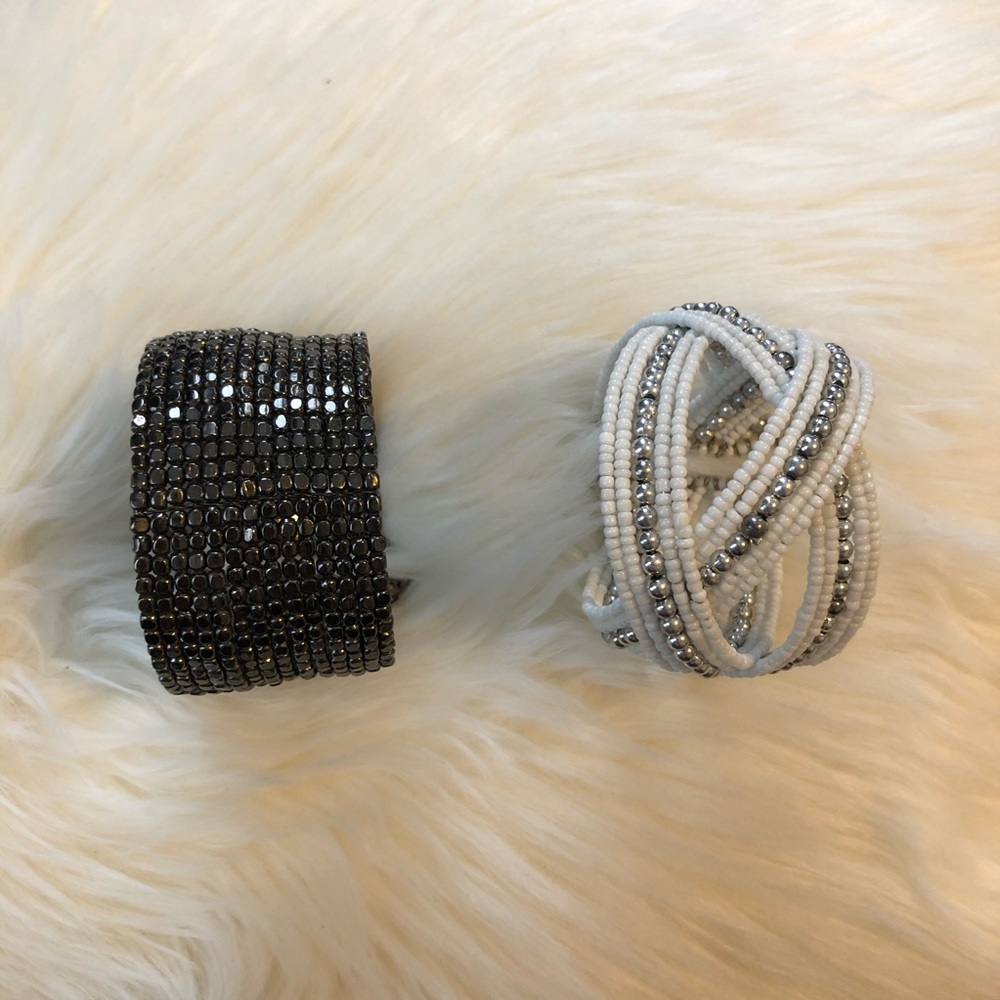 Beaded Bangle Cuff Set - Picture 4 of 4
